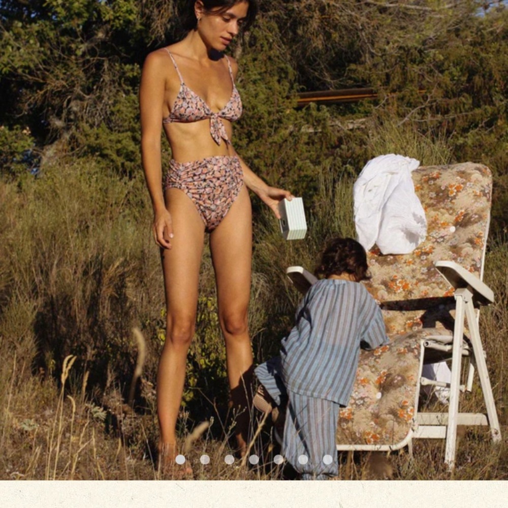 DOEN high waisted bikini bottom and matching top